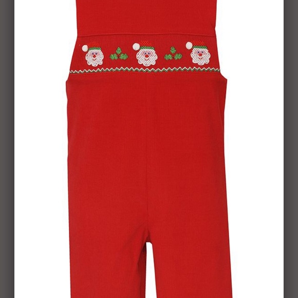 Corduroy Jon Jon with smocked Santa. - Picture 1 of 5